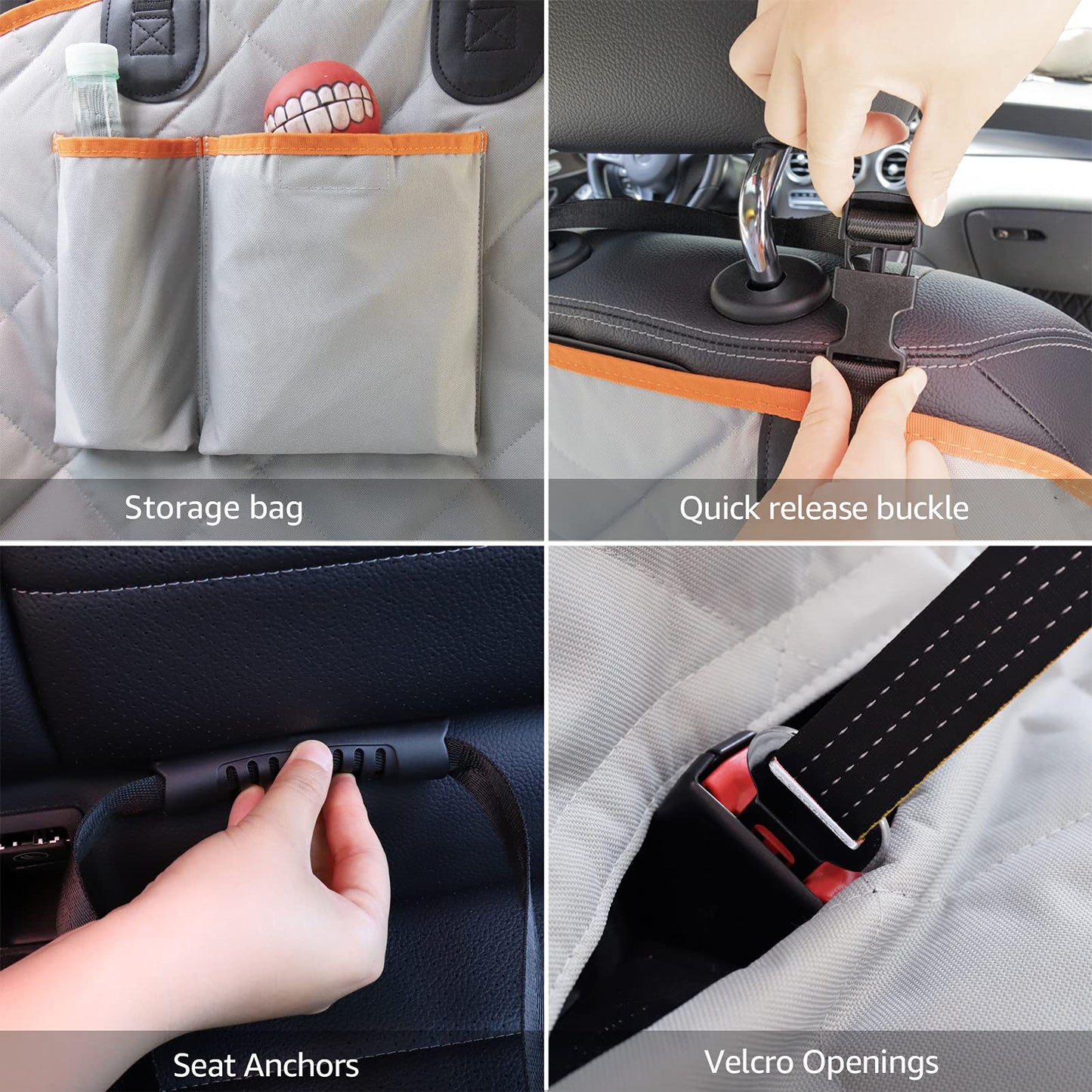 iBuddy Dog Seat Cover for Tesla Model 3 Waterproof Car Seat Seat