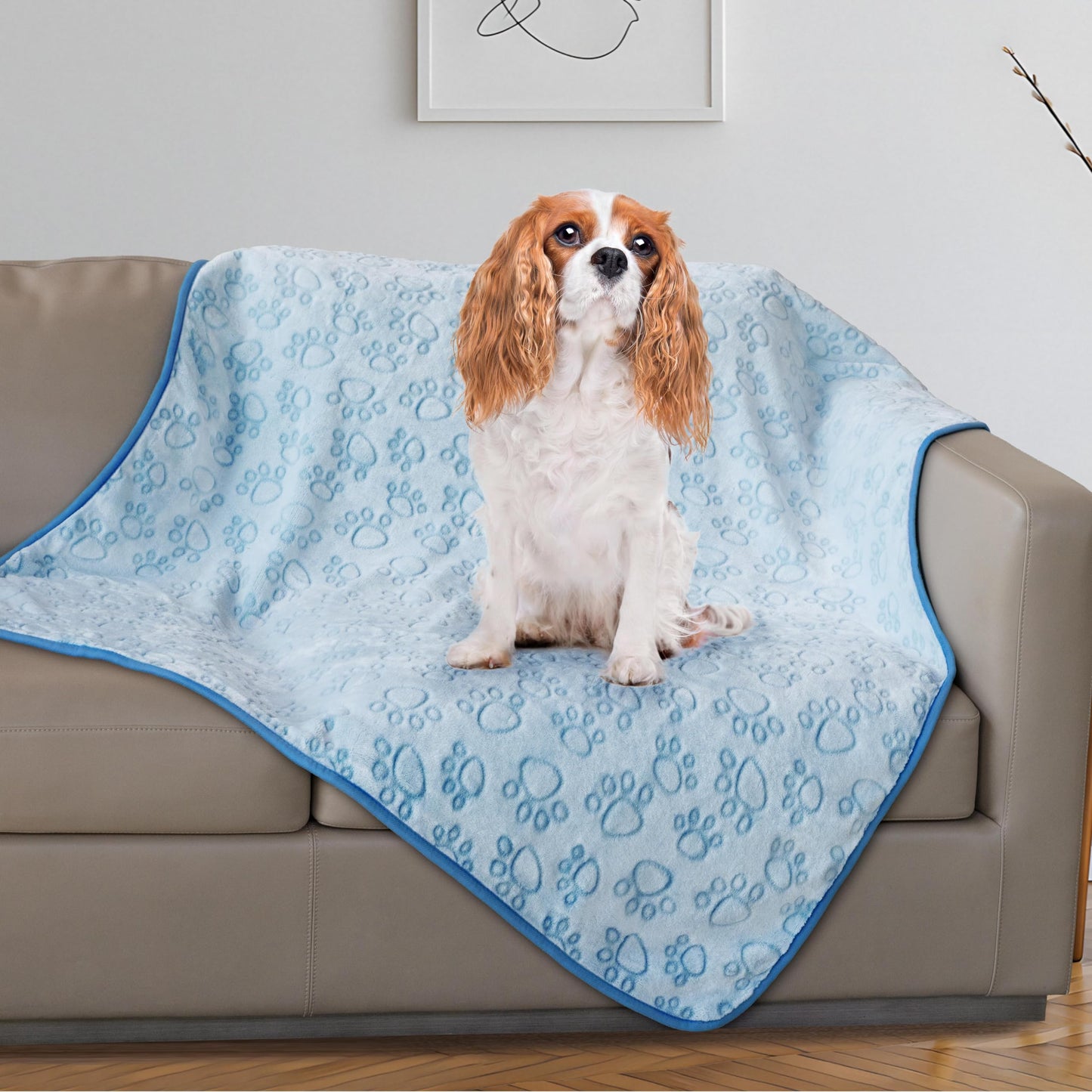 Stuffed Dog Blanket, Soft Throw Flannel Fleece Blanket Crate