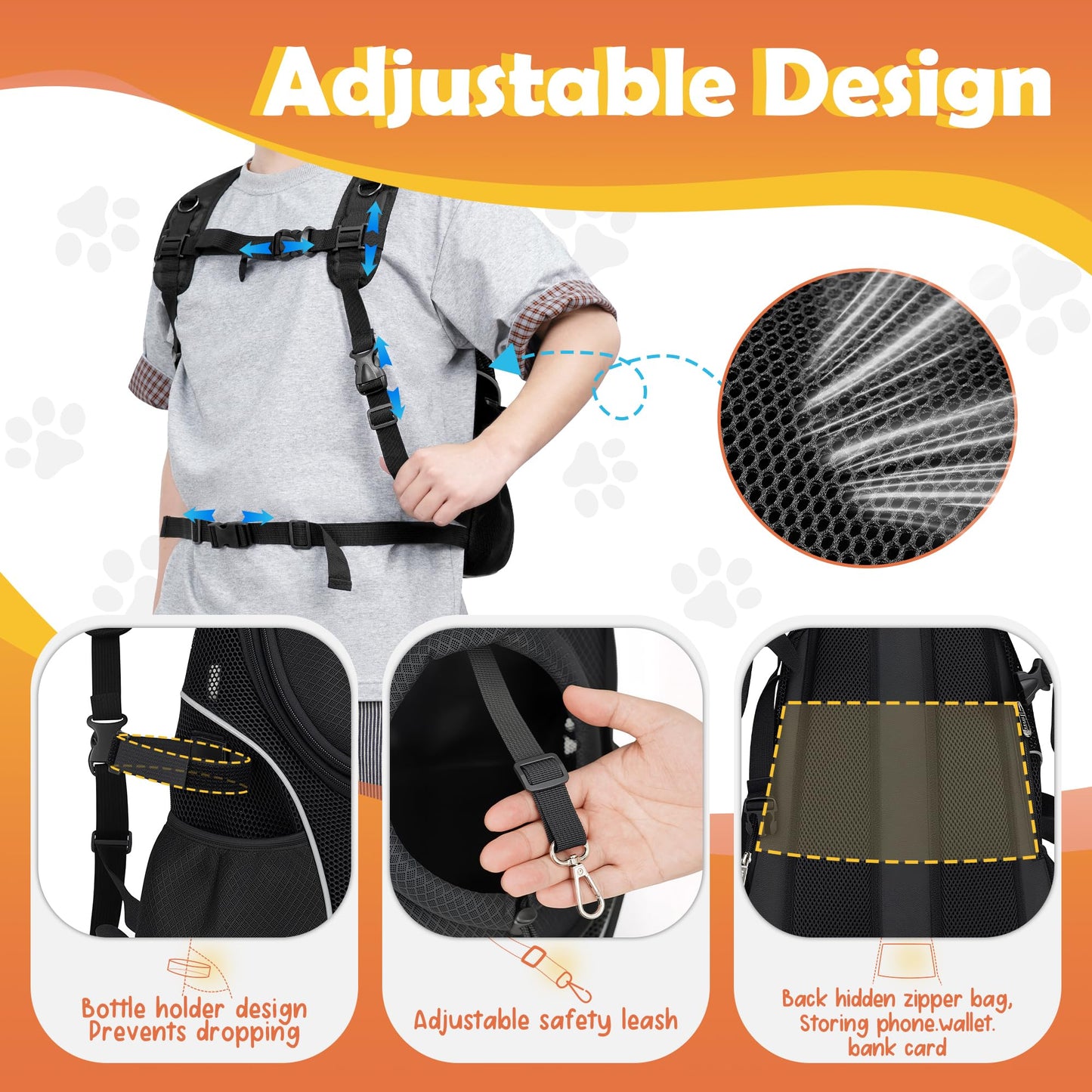 WOYYHO Pet Dog Carrier Backpack with Top and Side Windows, Carrier