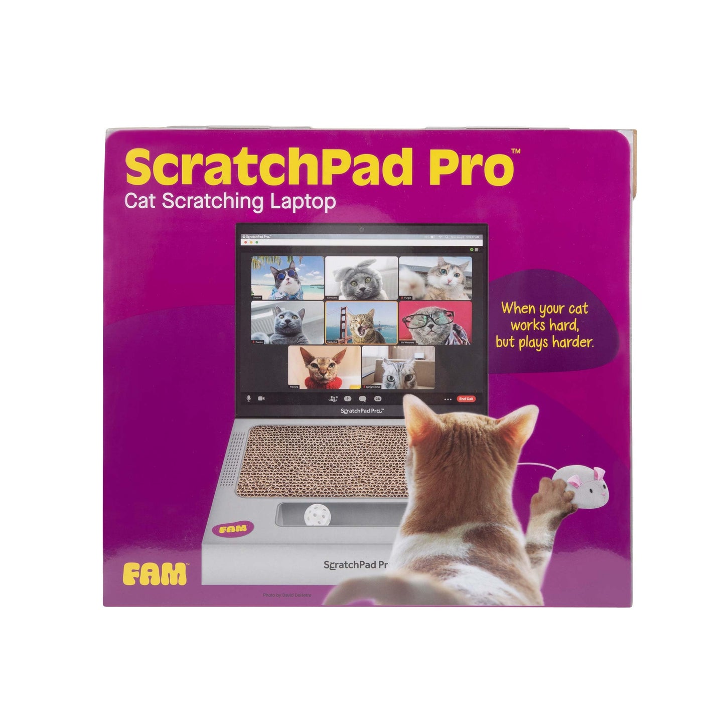 ScratchPad Pro Cardboard Laptop Cat Scratcher, Interactive Scratcher