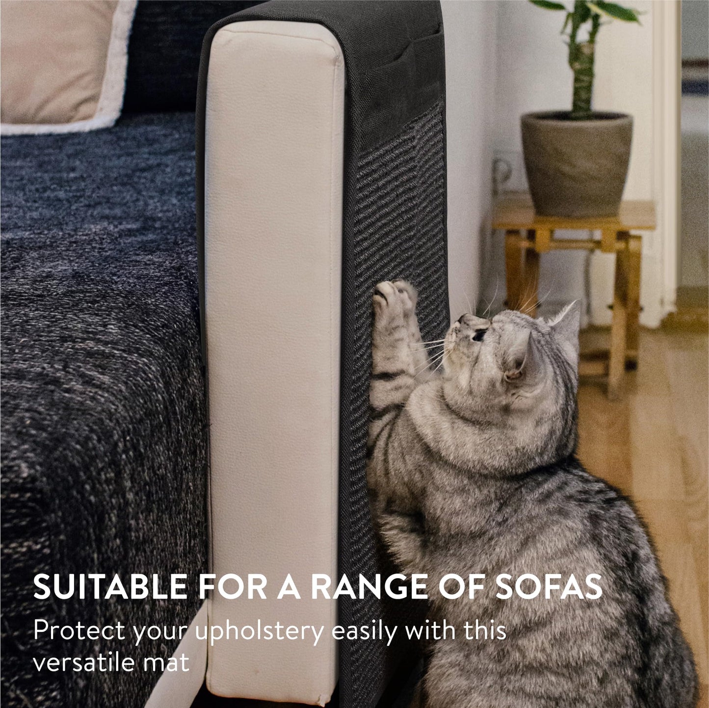 Navaris Cat Scratch Sofa Protector with Storage Space Durable Mat