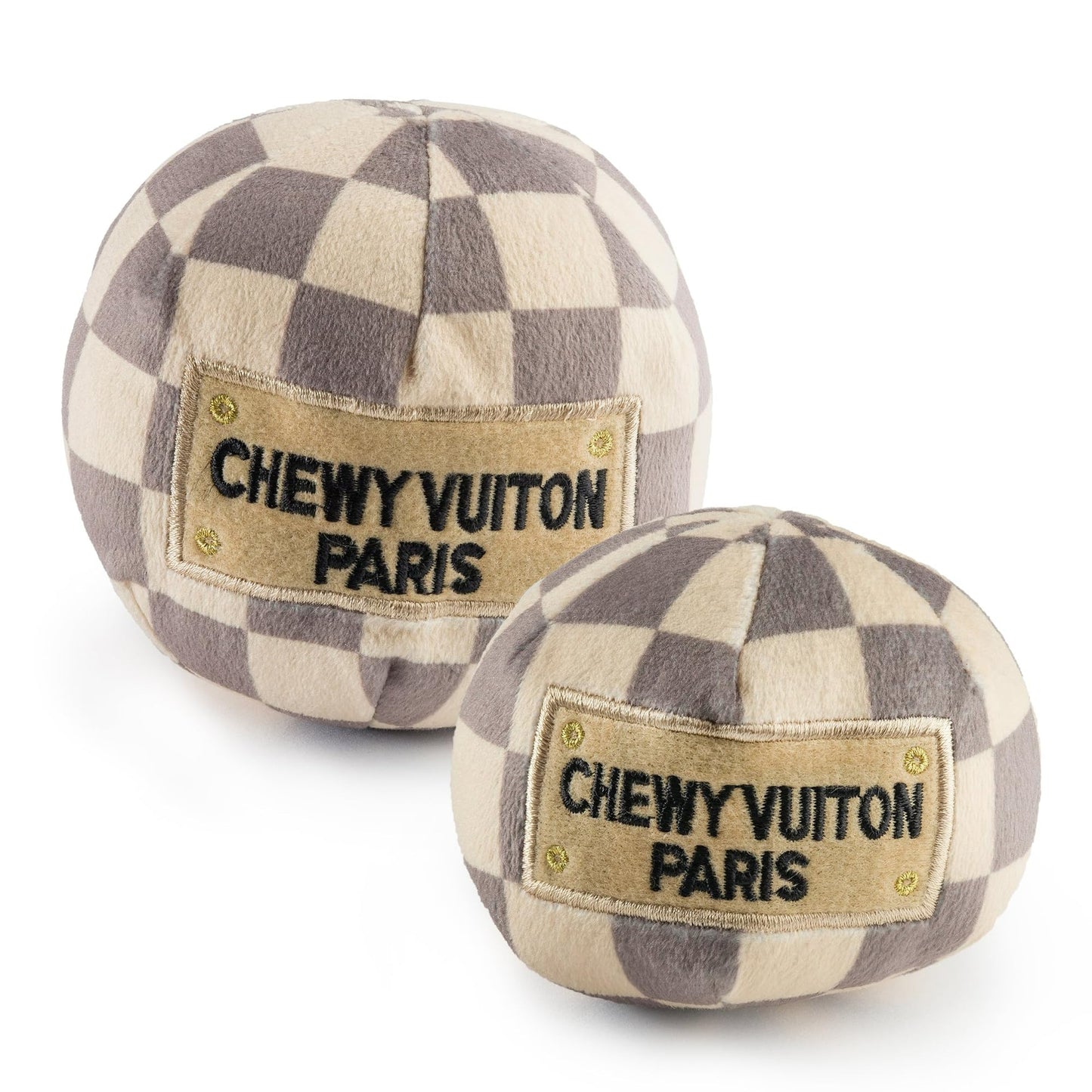 Haute Diggity Dog Chewy Vuiton Ball Plush Squeaky Dog Toy
