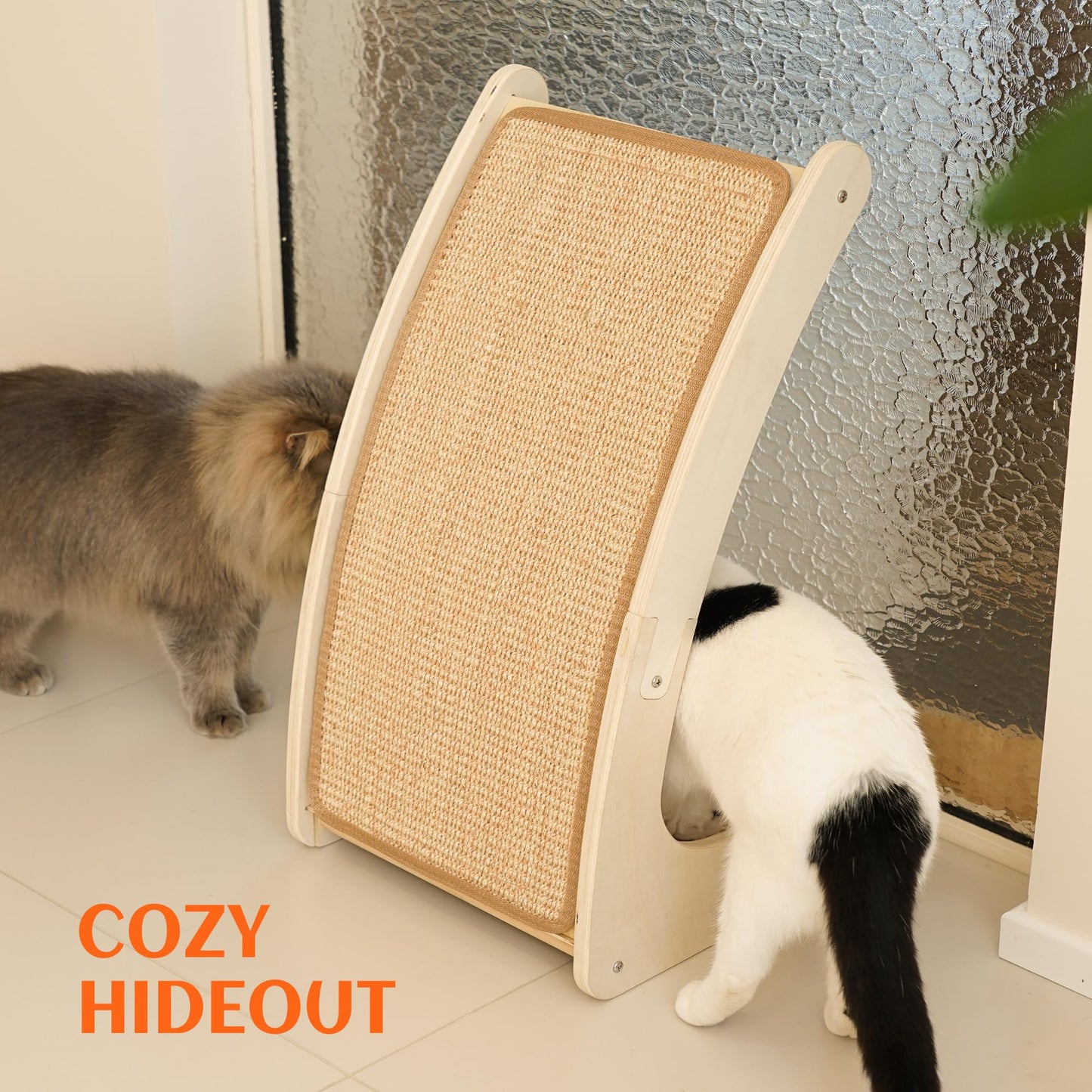 PETKARAY Cat Scratcher, Sisal Cat Scratch Pad, Curved Scratching Board