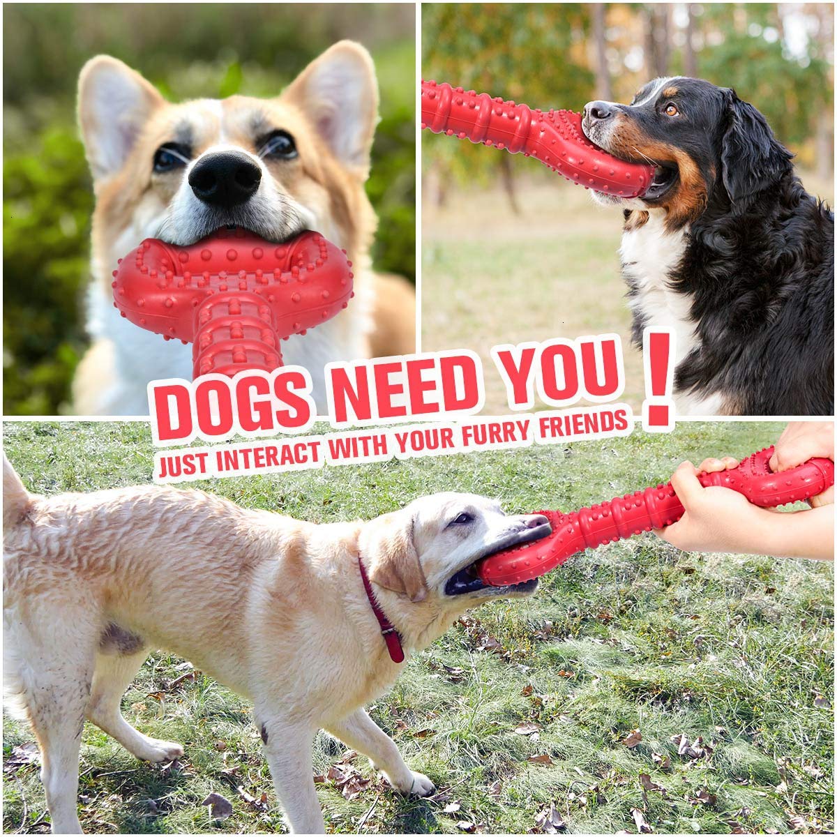 Feeko Dog Toys for Aggressive Chewers Large Breed, Interactive Long