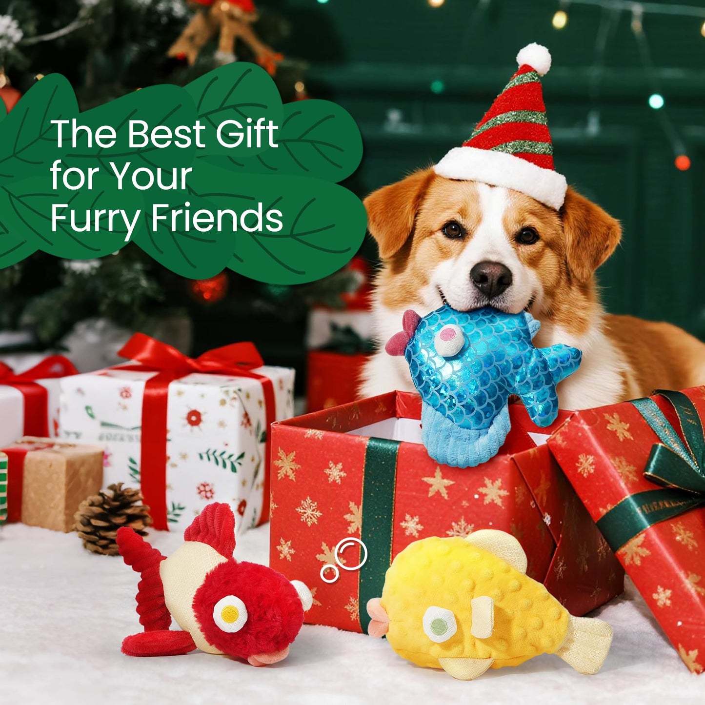 Nocciola Tough Dog Toys, Squeaky Dog Toys to Keep Dogs Busy with Toys