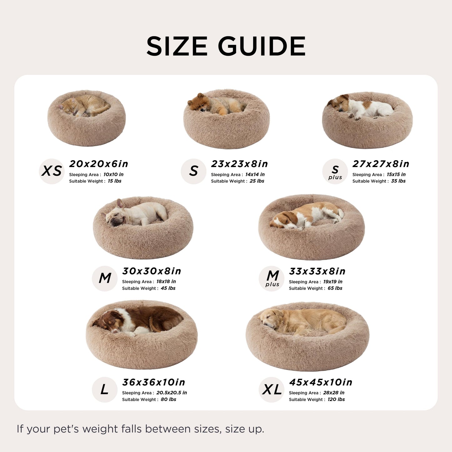 Bedsure Calming Dog Beds Large Sized Dog Donut Washable Large Pet Bed