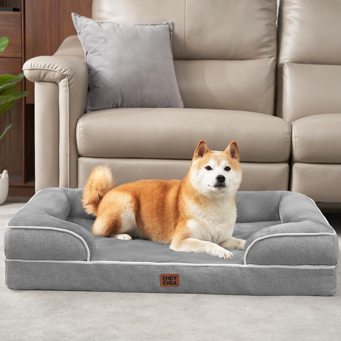 EHEYCIGA Orthopedic Dog Beds Large Sized Dog, Waterproof Memory Bed