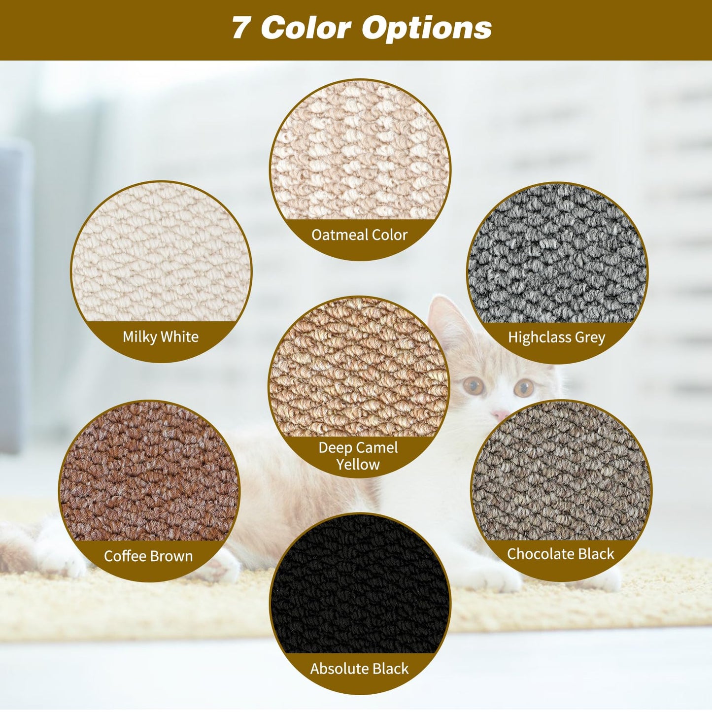 FHTONGE 71x15.8 Thickened Cat Wall Climbing Carpet with 16 Furniture