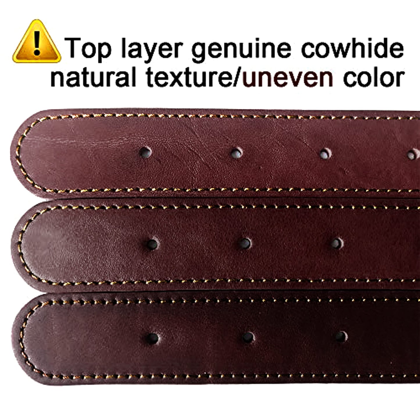 Didog Genuine Leather Dog Collars with Engraved Nameplate Collar