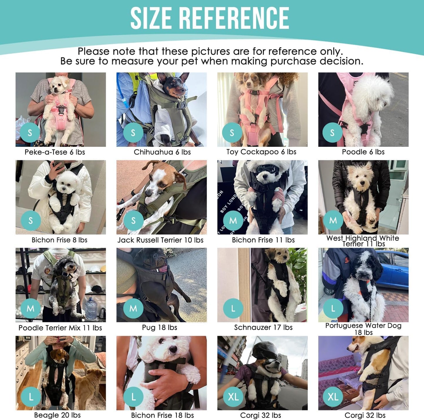 Lukovee Dog Backpack Carrier, Legs Out Easy-fit Dog Front Carrier