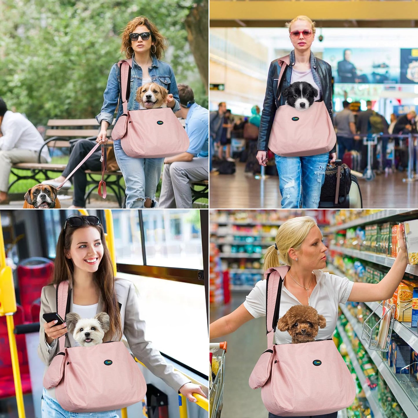 Ownpets Pet Dog Sling Carrier Bag Adjustable Padded Strap Dog Hand Bag