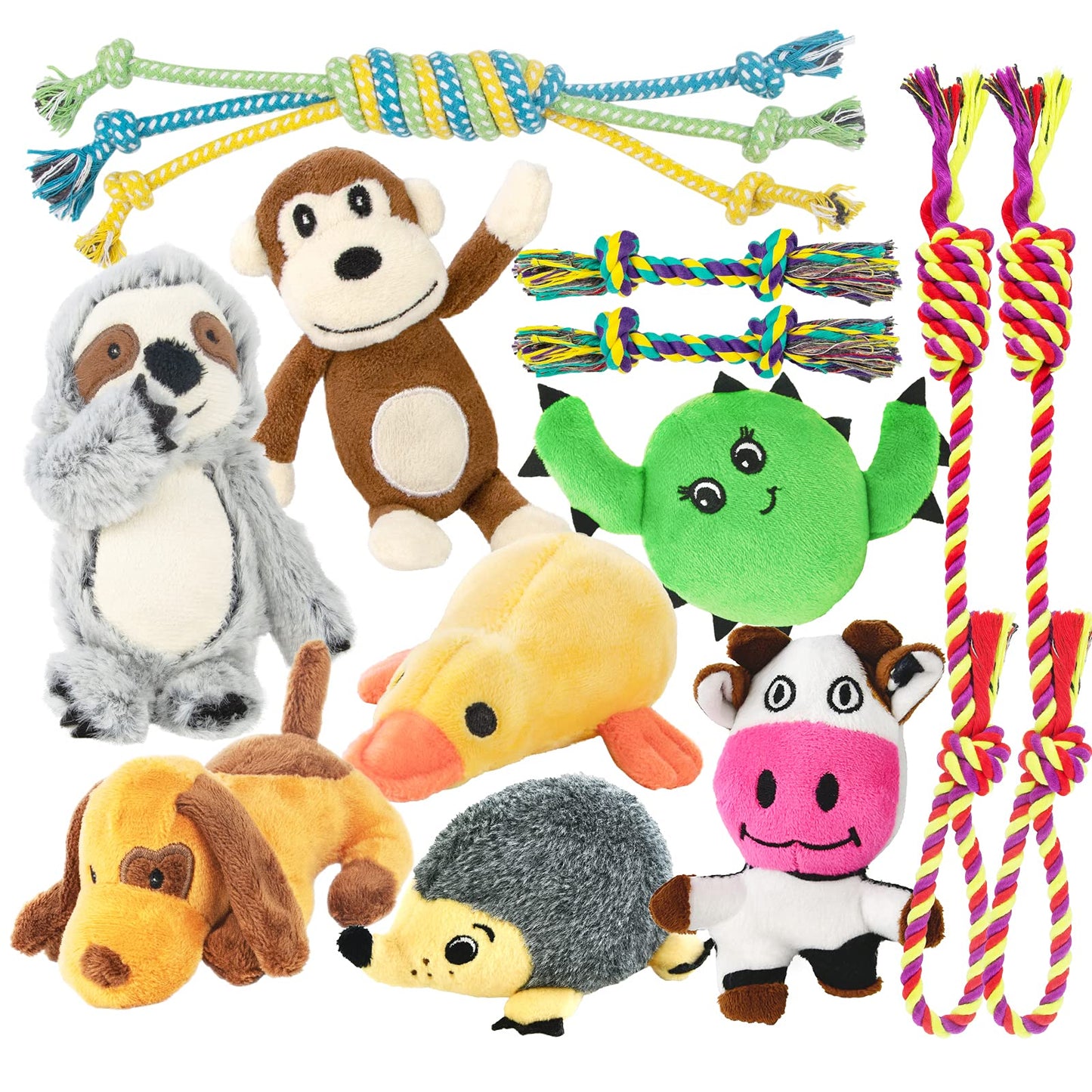 LEGEND SANDY Puppy Toys, Squeaky Dog Toys for Small Dogs, 12 Pack Chew