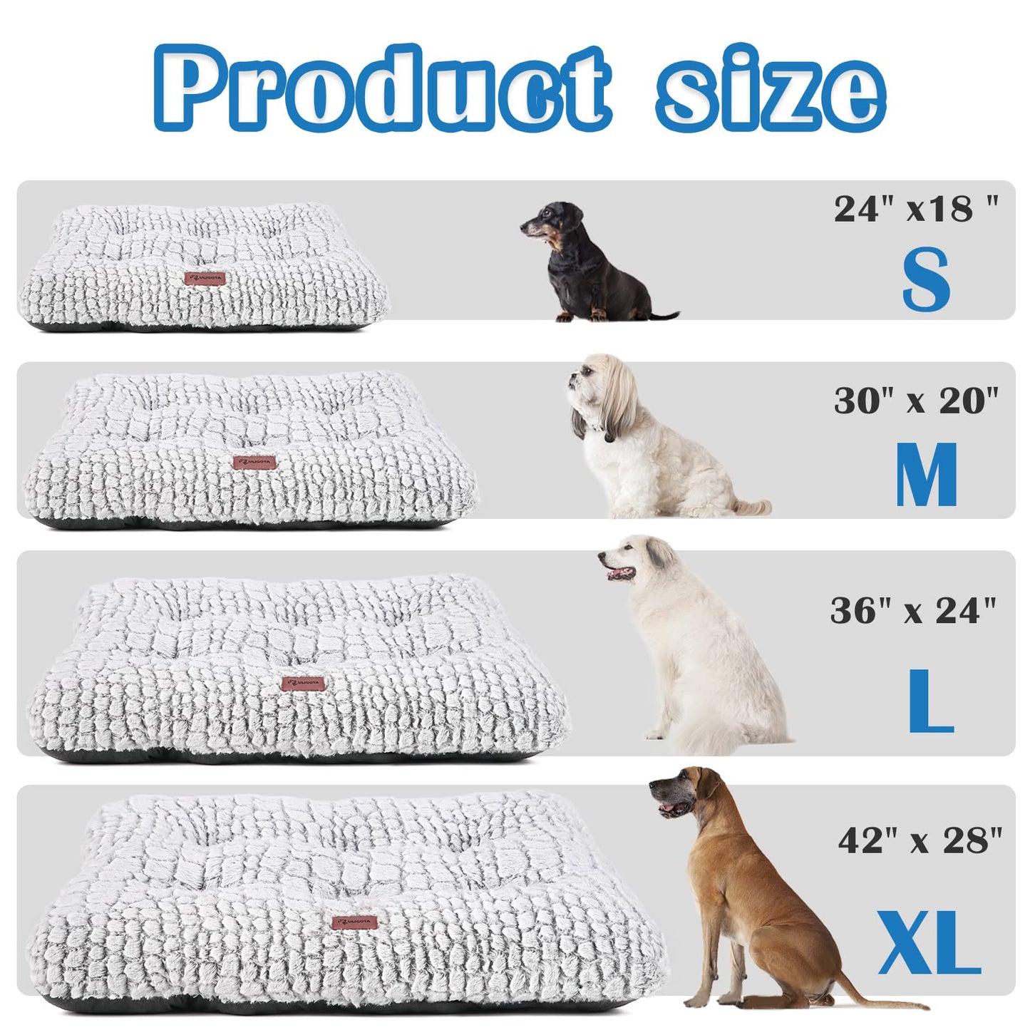 ULIGOTA Plush Dog Bed Soft Crate Pad for Cat Fully Machine Crate