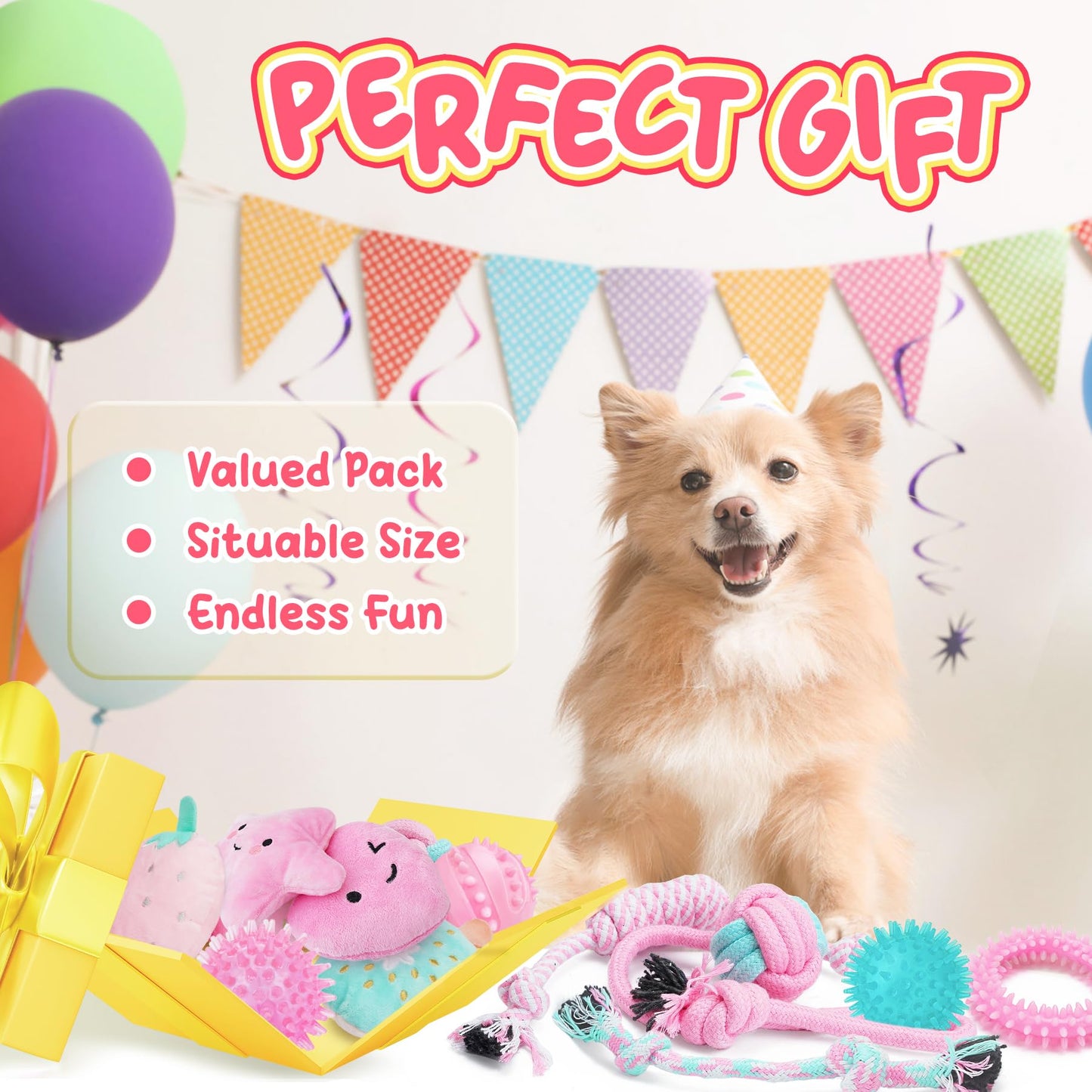 XIUGOAL Puppy Toys for Boredom 23 Pack Puppy Chew Toys for Chew