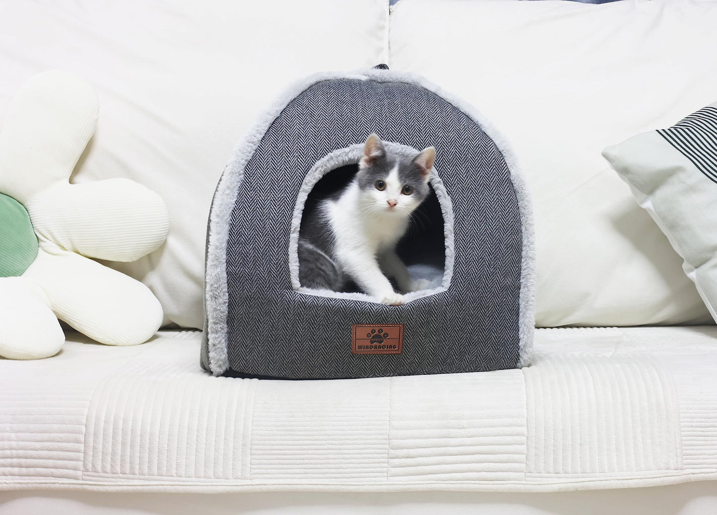Cat Bed for Indoor Cats Cat Cave Bed Cat House Cat Tent with Bed