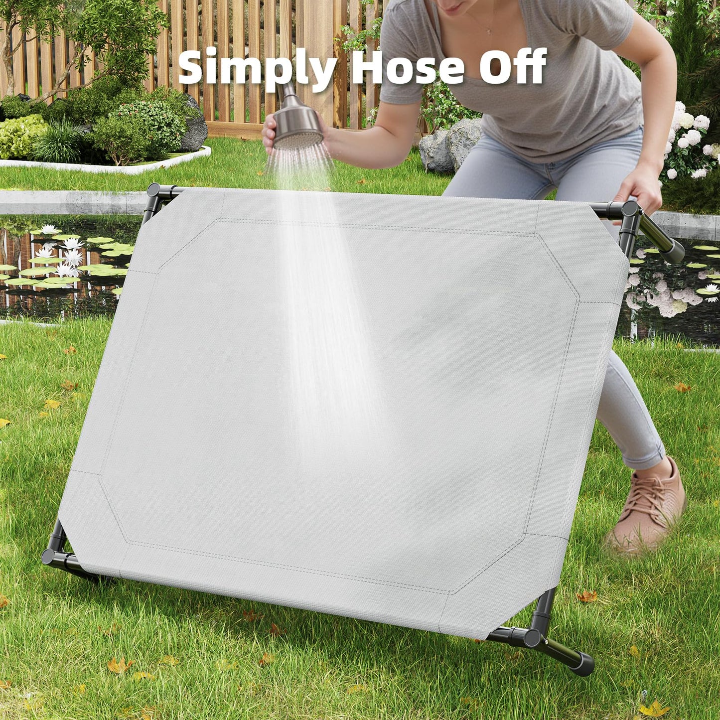 Simple Trending Raised Dog Bed for Large Dogs, Outdoor Elevated Bed