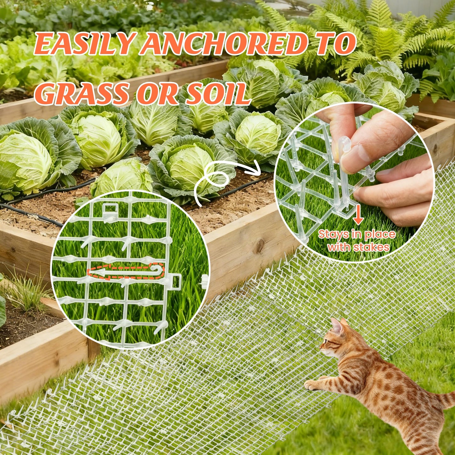 OCEANPAX 2 Pack Transparent Cat Scat Mat with Soft Spikes, Clear Mat
