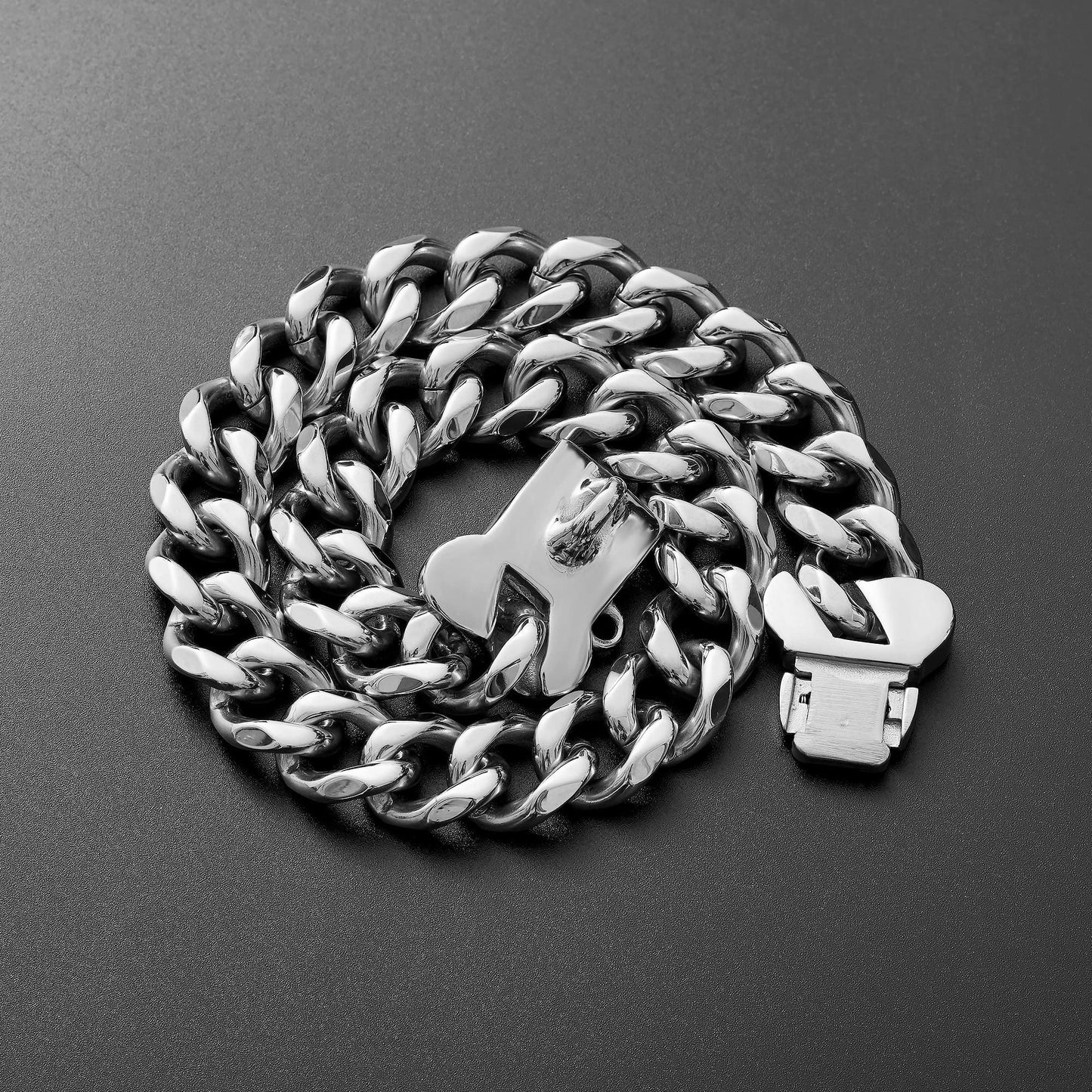 Stainless Steel Cuban Link Heavy Duty Necklace Dog Collar