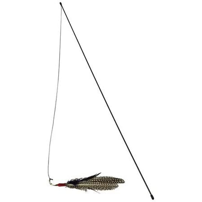 GoCat Da Bird Rod and Feather Cat Toy, Handmade in The USA (1 Feather