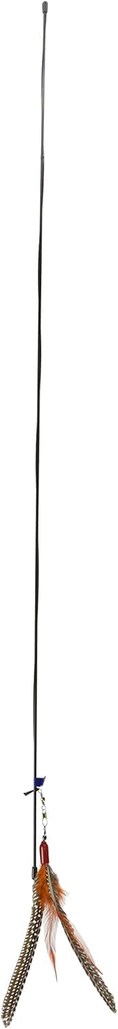 GoCat Da Bird Rod and Feather Cat Toy, Handmade in The USA (1 Feather