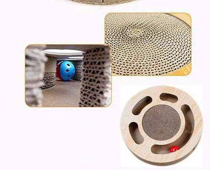 MIAOXSEN Cat Toy with Sturdy Scratching Pads and 2 Jingly Balls