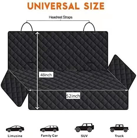 JSTHT Dog Car Seat Cover for Back Seat Waterproof Bench Seat Cover
