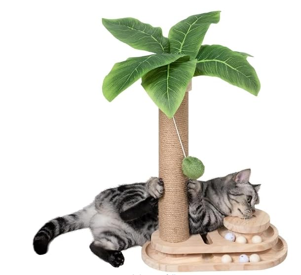 Meowoou Cat Scratching Post Tall Cat Scratcher for Indoor Tower