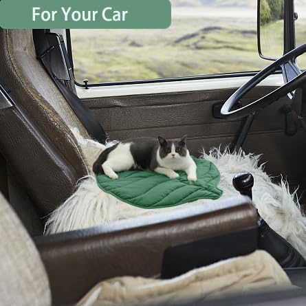 Letalong Leaf Shaped Cotton Cat Bed Pad, Warming Cat Mat, Pet Bed
