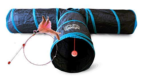 Feline Ruff 3 Way Cat Tunnel. Extra Large Diameter and Extra Tunnel