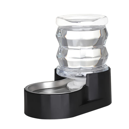 RIZZARI Dog Food Water Dispenser: Large Stainless Steel Feeder