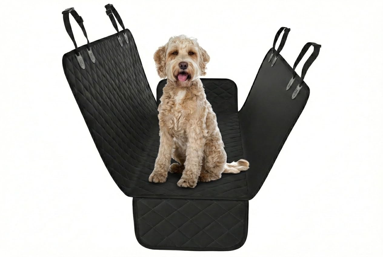 Active Pets Standard Dog Car Hammock Back Seat Cover, Waterproof Seat