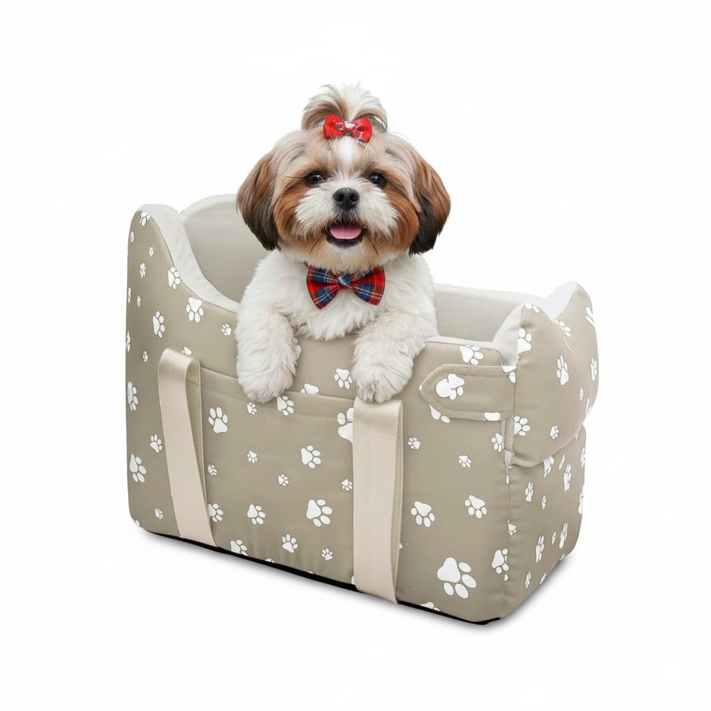 Cullaby Dog Car Seat for Small Dogs (Under Center Console Pet Carrier