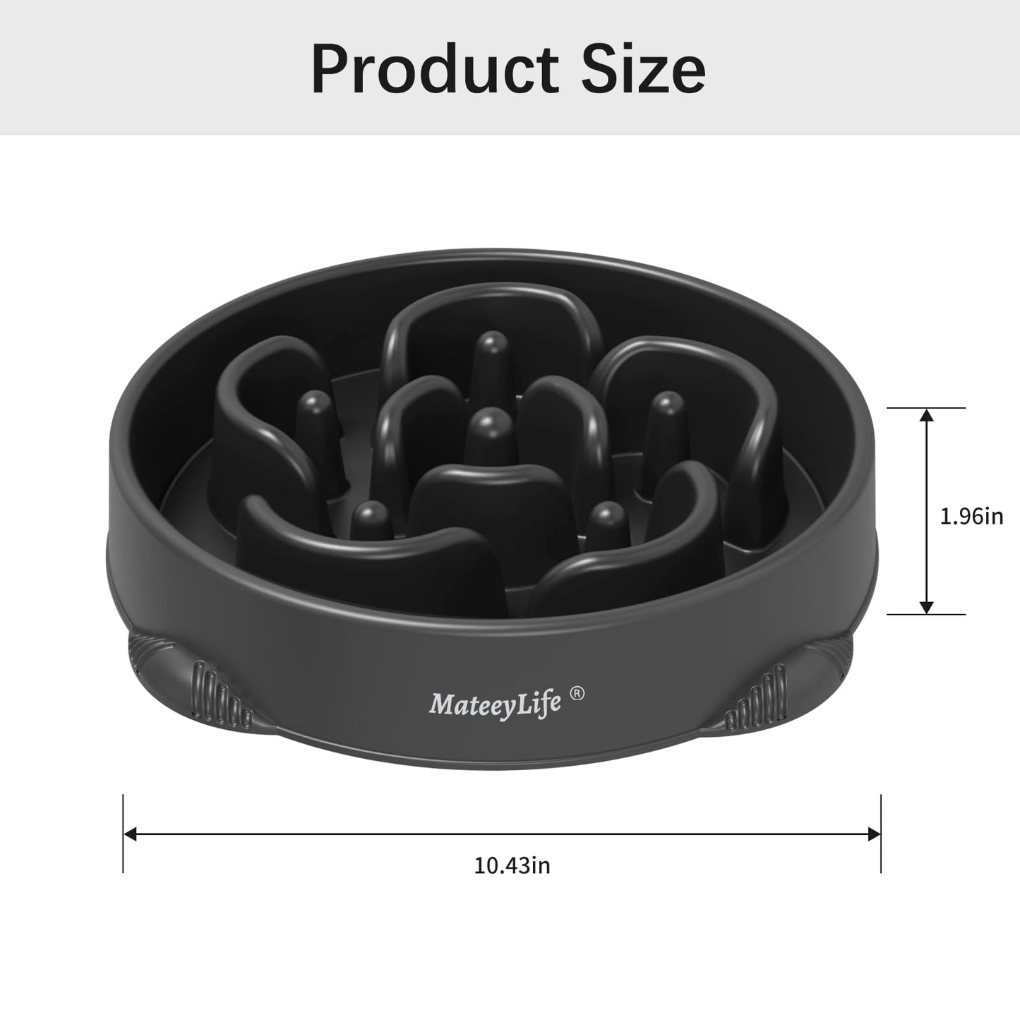 MateeyLife Large Slow Feeder Dog Bowls 2PCS, Anti-Choking Puzzle