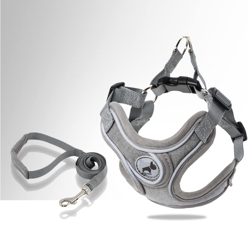 Dog Harness with Leash Set, No Pull Adjustable Step in Dog Collars Set