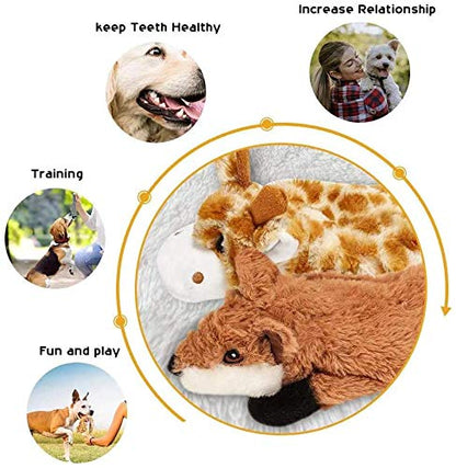 Nocciola Dog Squeaky Toys, 5 PCS Crinkle Plush Dog Toys, No Plush