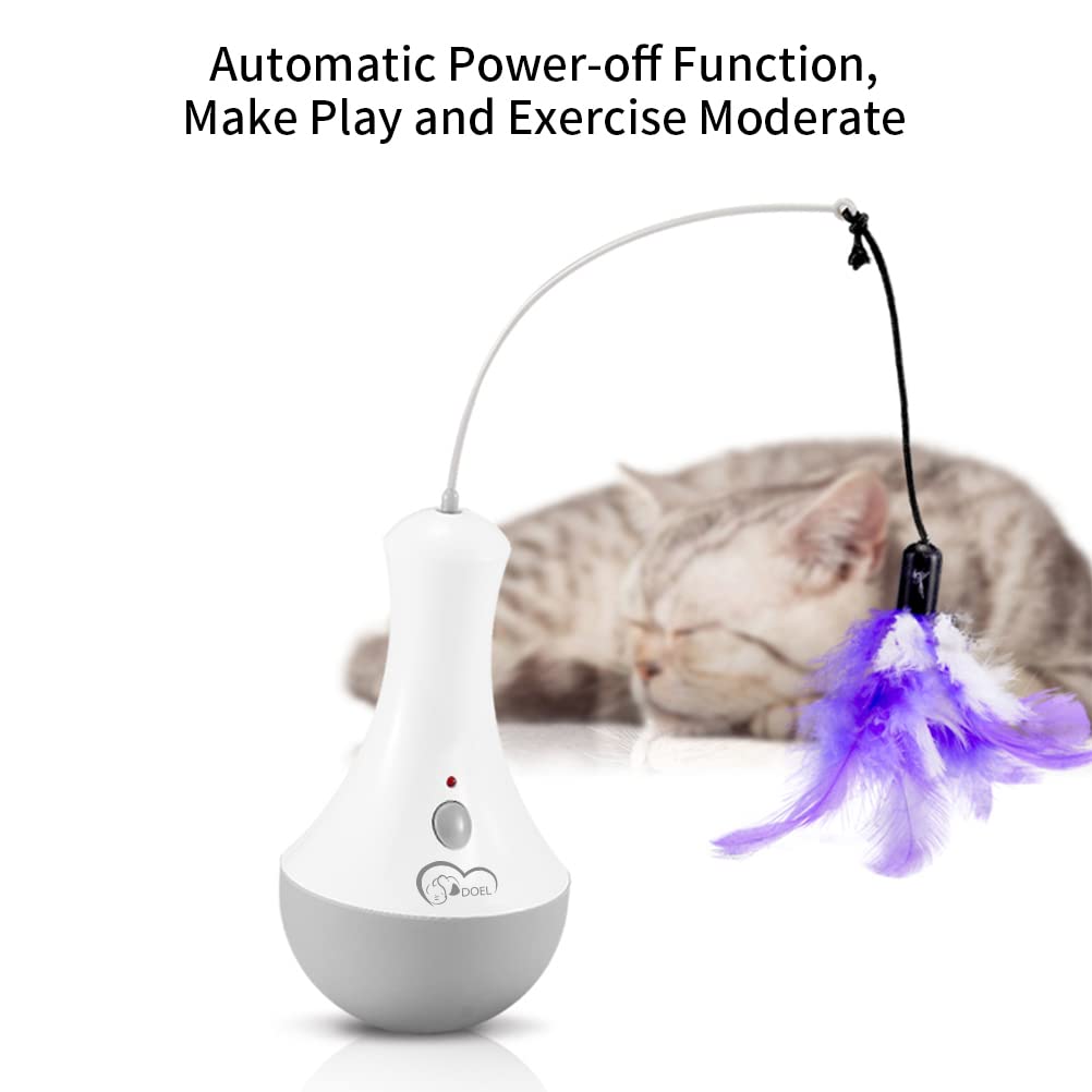DOEL Interactive Cat Feather Toys, Automatic Cat Toy for Feather