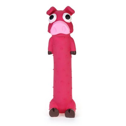 CHIWAVA 3 Pack 9" Squeaky Latex Dog Toys Standing Stick Animal Toys