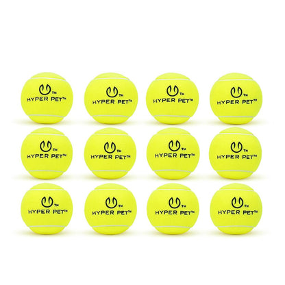 Hyper Pet Tennis Balls for Dogs 12 Pack 2.5'' Durable Non-Toxic Balls
