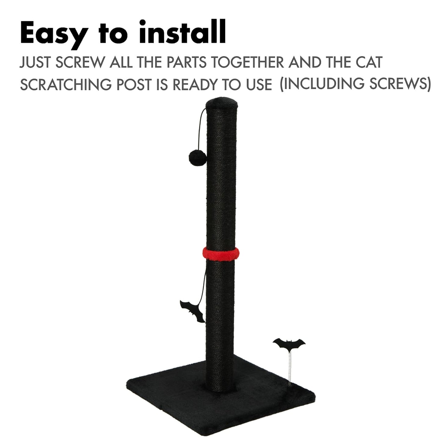 MECOOL Cat Scratching Post Sisal Scratch Posts with Hanging Ball Posts