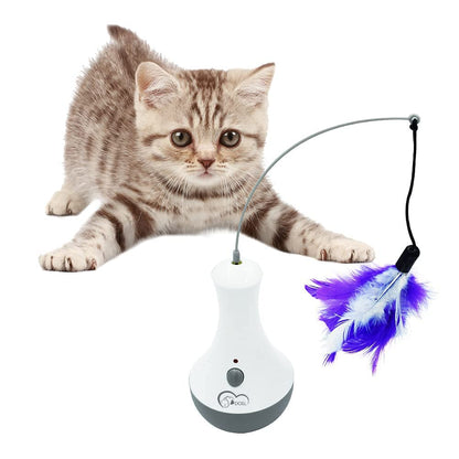 DOEL Interactive Cat Feather Toys, Automatic Cat Toy for Feather