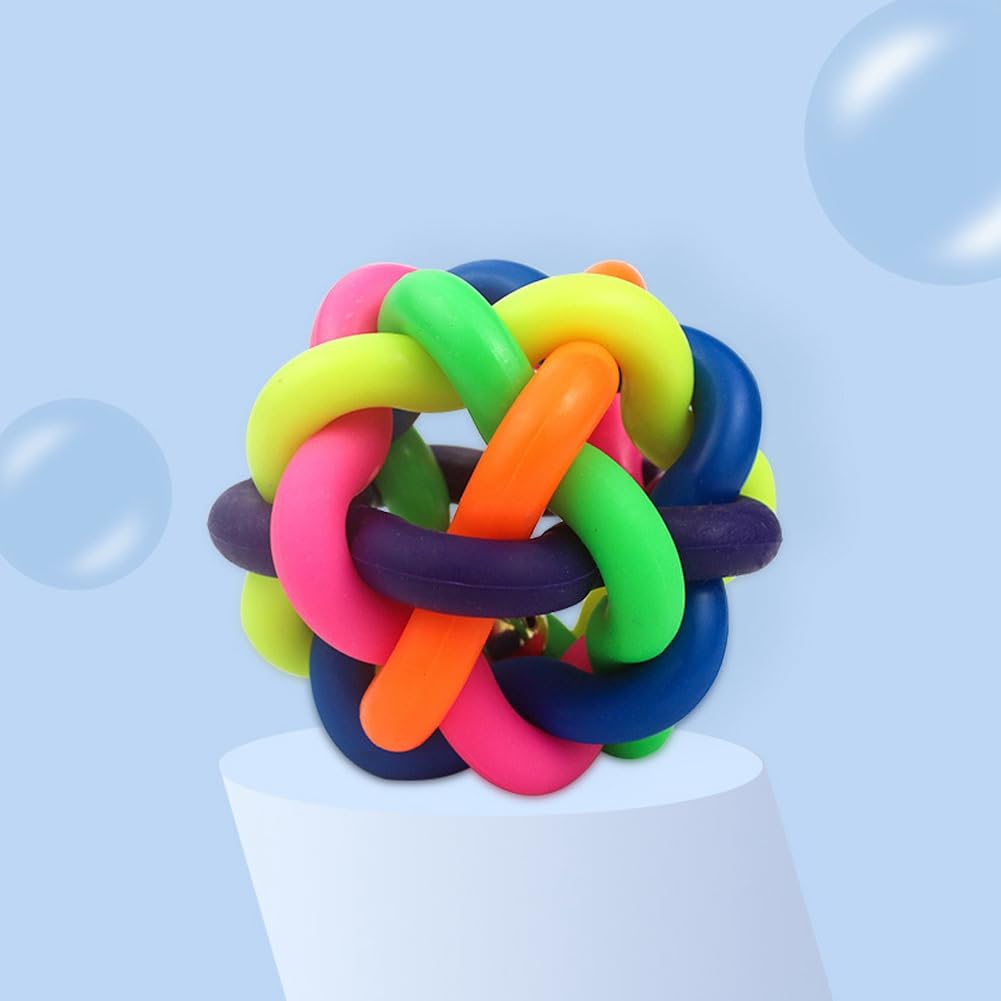 HAICHEN TEC 6 PCS Ferret Toys Ball Colorful Bouncy Rubber Balls