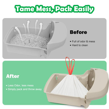 SZEE 120 Pack Automatic Waste Bags Compatible with Litter Box Box