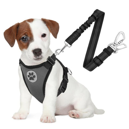 SlowTon Dog Seat Belt Harness for Car, Dog Car Harness Adjustable Seat