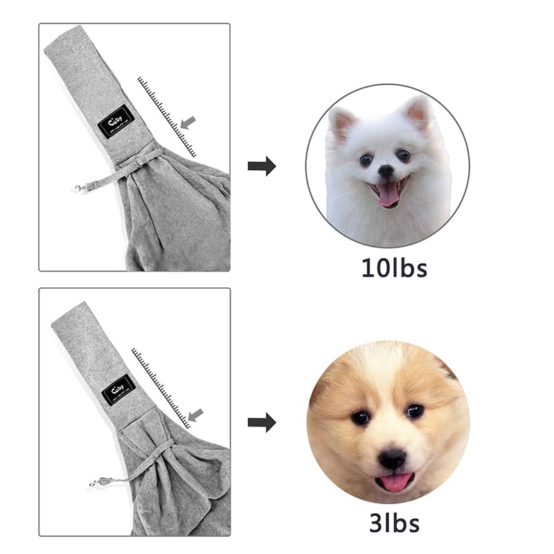 CUBY Dog and Cat Sling Carrier Hands Free Reversible Pet Papoose Bag