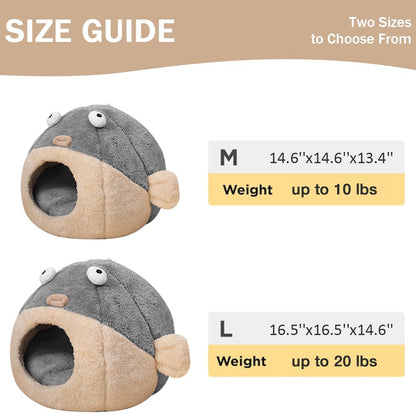 Cat Beds for Indoor Cats Cat Bed Cave with Removable Washable Bed
