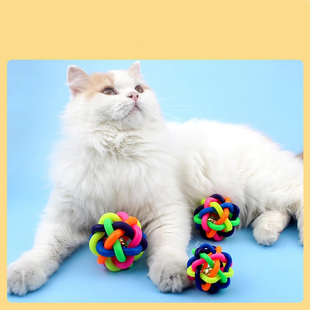 HAICHEN TEC 6 PCS Ferret Toys Ball Colorful Bouncy Rubber Balls
