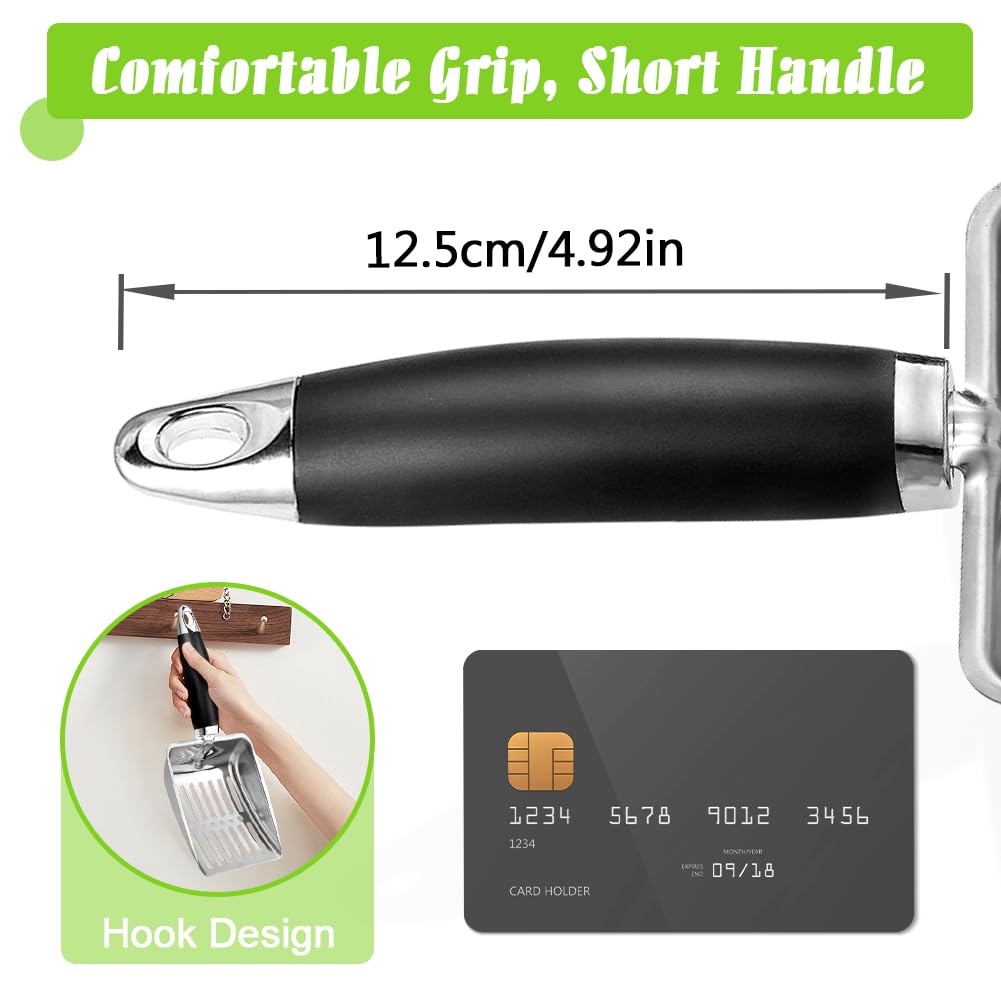 Cat Litter Scooper with Holder, Stainless Steel Cat Litter Scoop Box