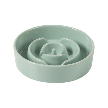 Havniva Ceramic 0.9 Cup Dog Bowl Slow Feeder for Small Dog, Pet Puzzle
