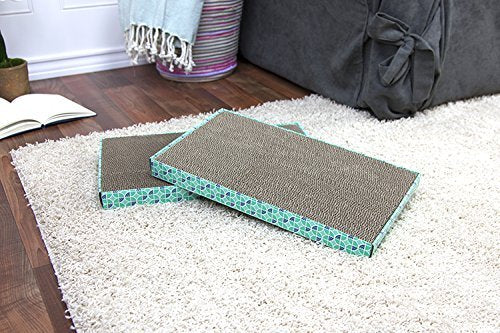 Kitty City Cat Scratcher- 2-Pack Durable Corrugated Cardboard Pads