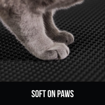 GORILLA GRIP Honeycomb Cat Litter Box Mat, Two Layer Trapping Mat